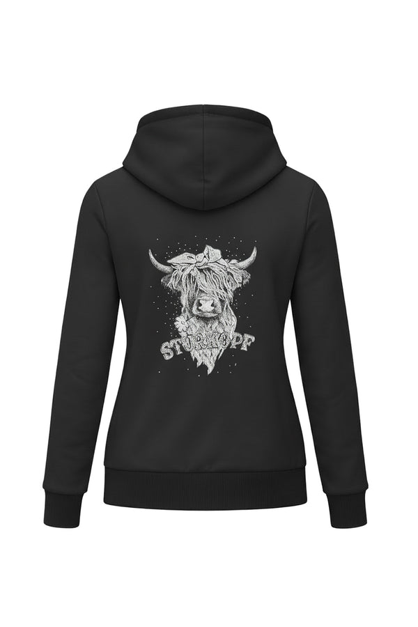 QUENTAYA DELUXE JACKE Rückenansicht – Hangowear Damen Trachten-Sweatjacke