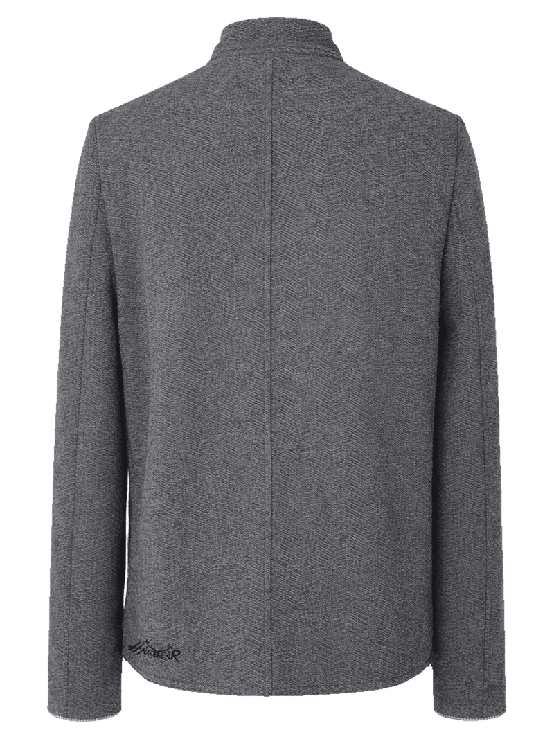 QUENTINO JACQUARD Herren Trachtenjanker Grau Rückansicht – Hangowear Trachtenmode