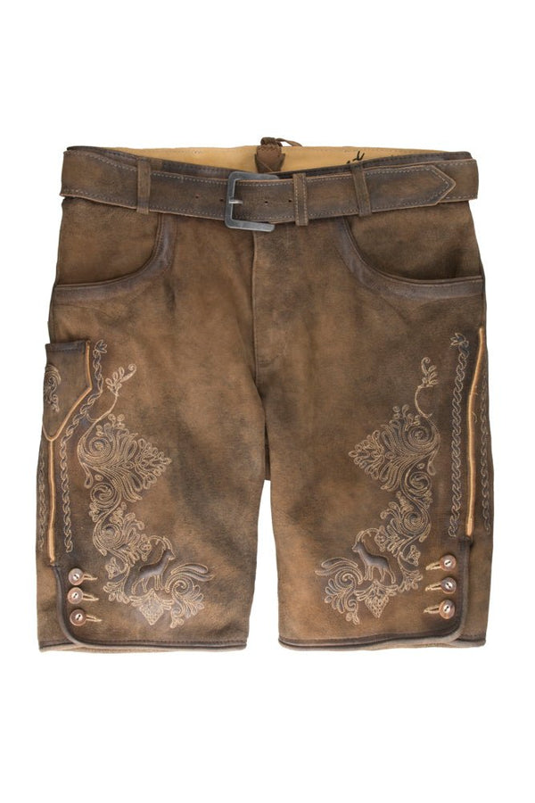 WOIDLER Herren-Lederhose Beige Vorderansicht – Hangowear