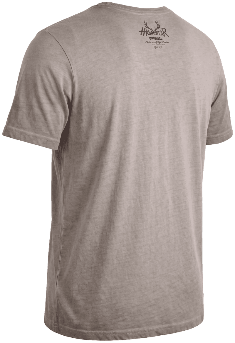 ZACHY NEW Herren-Shirt Grau Rückansicht in Trageform – Hangowear