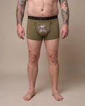 ZAPFHAHN Herren-Wäsche Oliv am Model, Vorderansicht – Hangowear