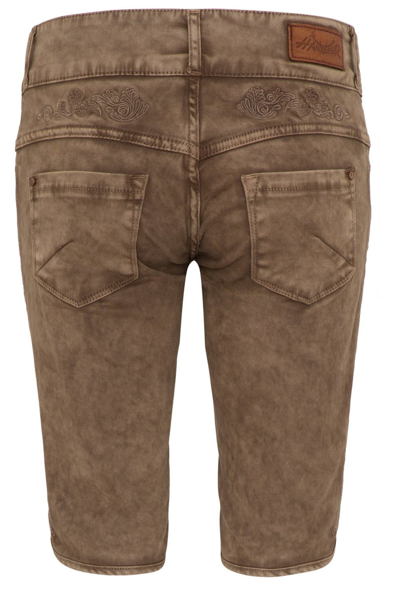 HENDRINA BERMUDA Detailansicht – Hangowear Trachten-Bermuda Damen für Volksfest