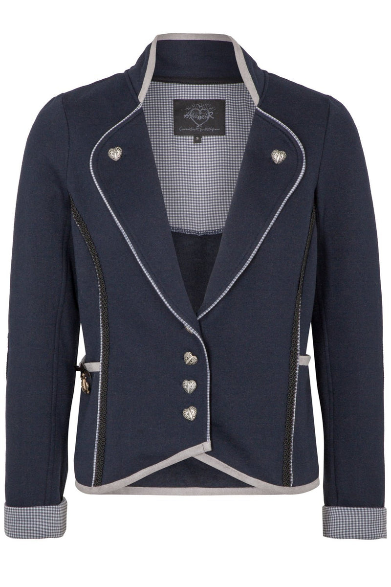 LARA Trachtenjacke Dunkelblau Front – Hangowear Damen Trachtenjanker für Oktoberfest