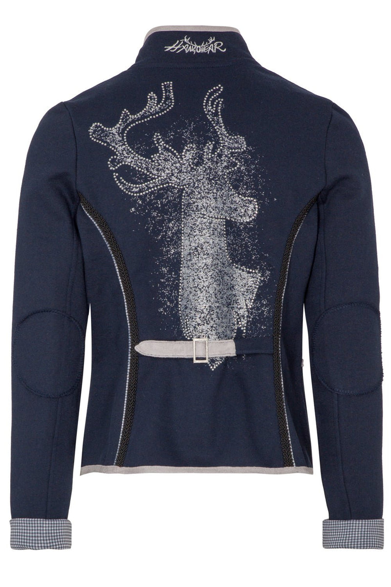 LARA Trachtenjacke Dunkelblau Rückenansicht – Hangowear Damen Trachtenjanker
