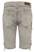 RALKO Trachten-Jeans Herren von Hangowear – Vegane Kurze Lederhose Seitenansicht mit Traditionsdetails
